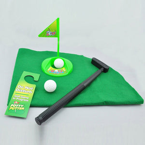 Potty Putter Toilet Putting Mat Golf Game for Bathroom