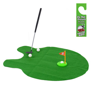 Potty Putter Toilet Putting Mat Golf Game for Bathroom